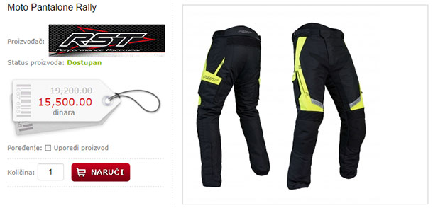 moto pantalone reli